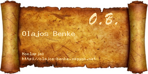 Olajos Benke névjegykártya